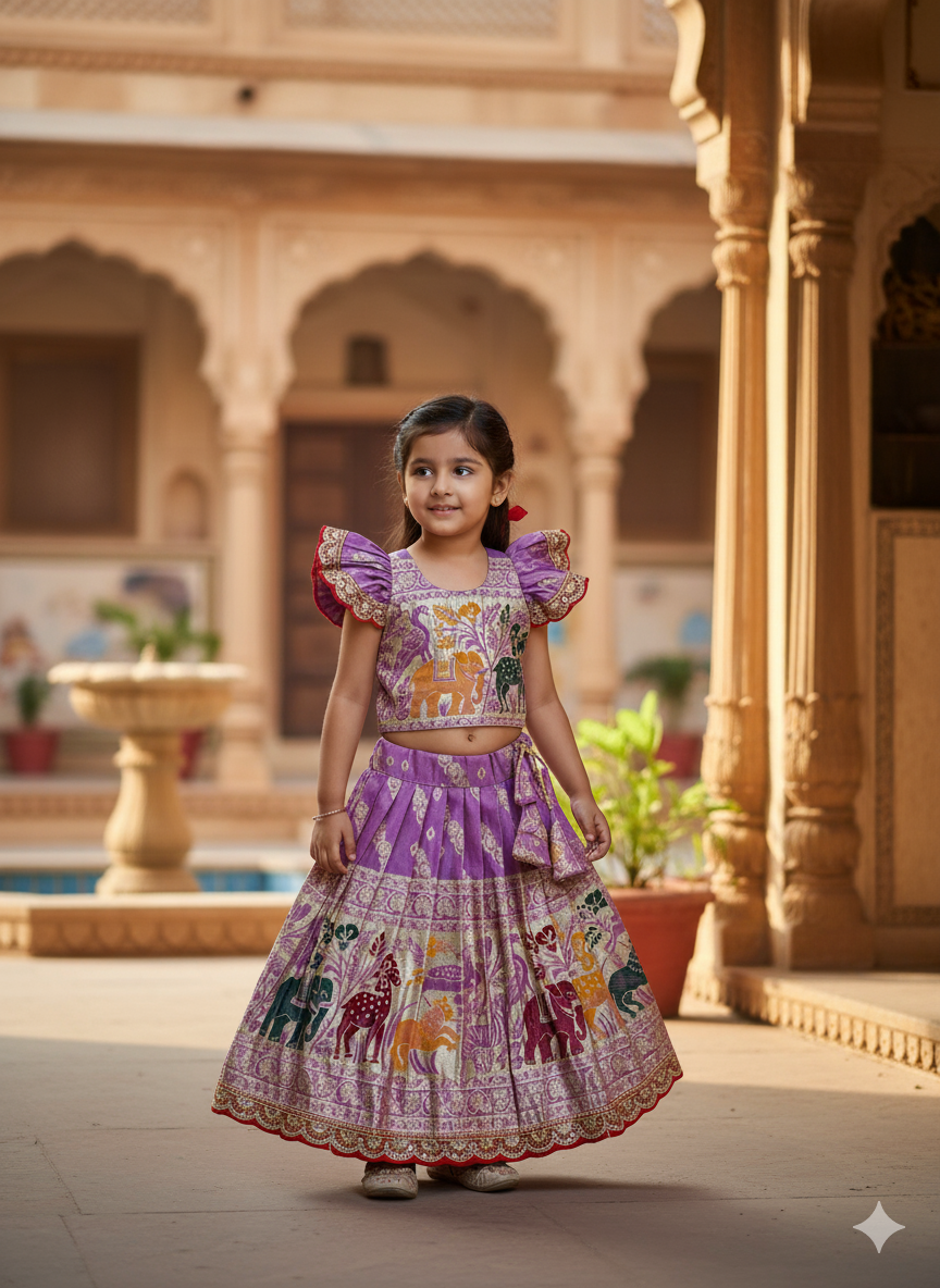 Trending Dola Silk Fabric Lahenga Choli for Girls