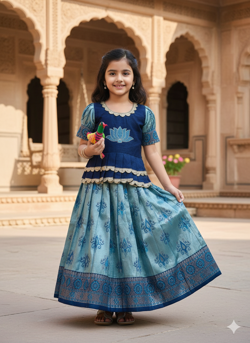 Trendy Weaving Work Art Silk Lahenga Choli