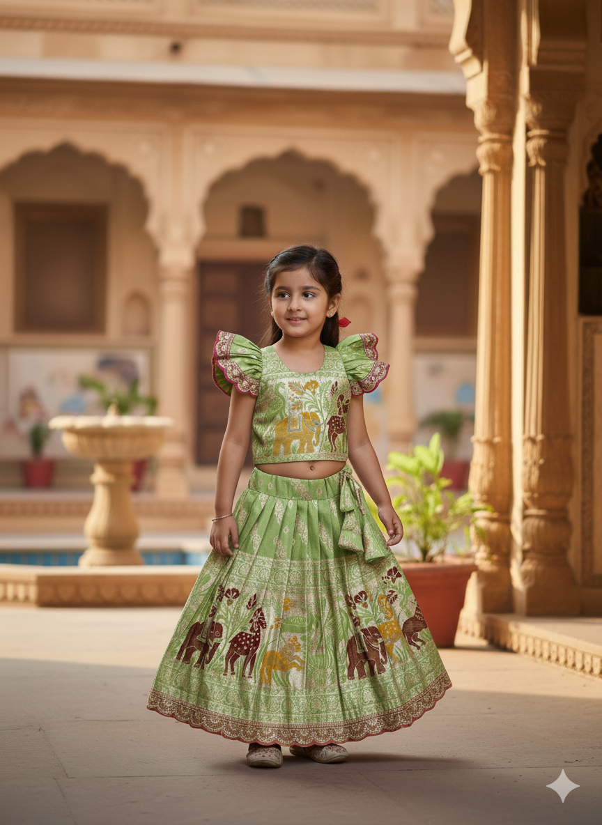 Trending Dola Silk Fabric Lahenga Choli for Girls