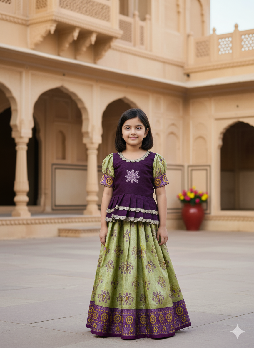 Trendy Weaving Work Art Silk Lahenga Choli