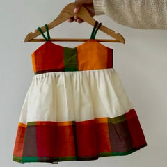 Vibrant traditional handloom-inspired color palette Frock
